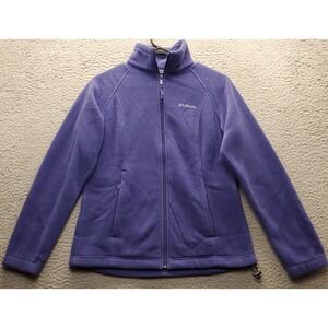 Columbia Sportswear Fleece Jacket Women's S Purple Regular Fit Outdoor Full Zip